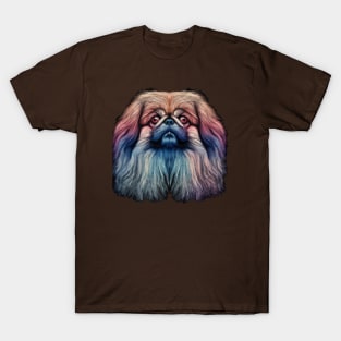 Fluffy Pekingese Watercolor T-Shirt